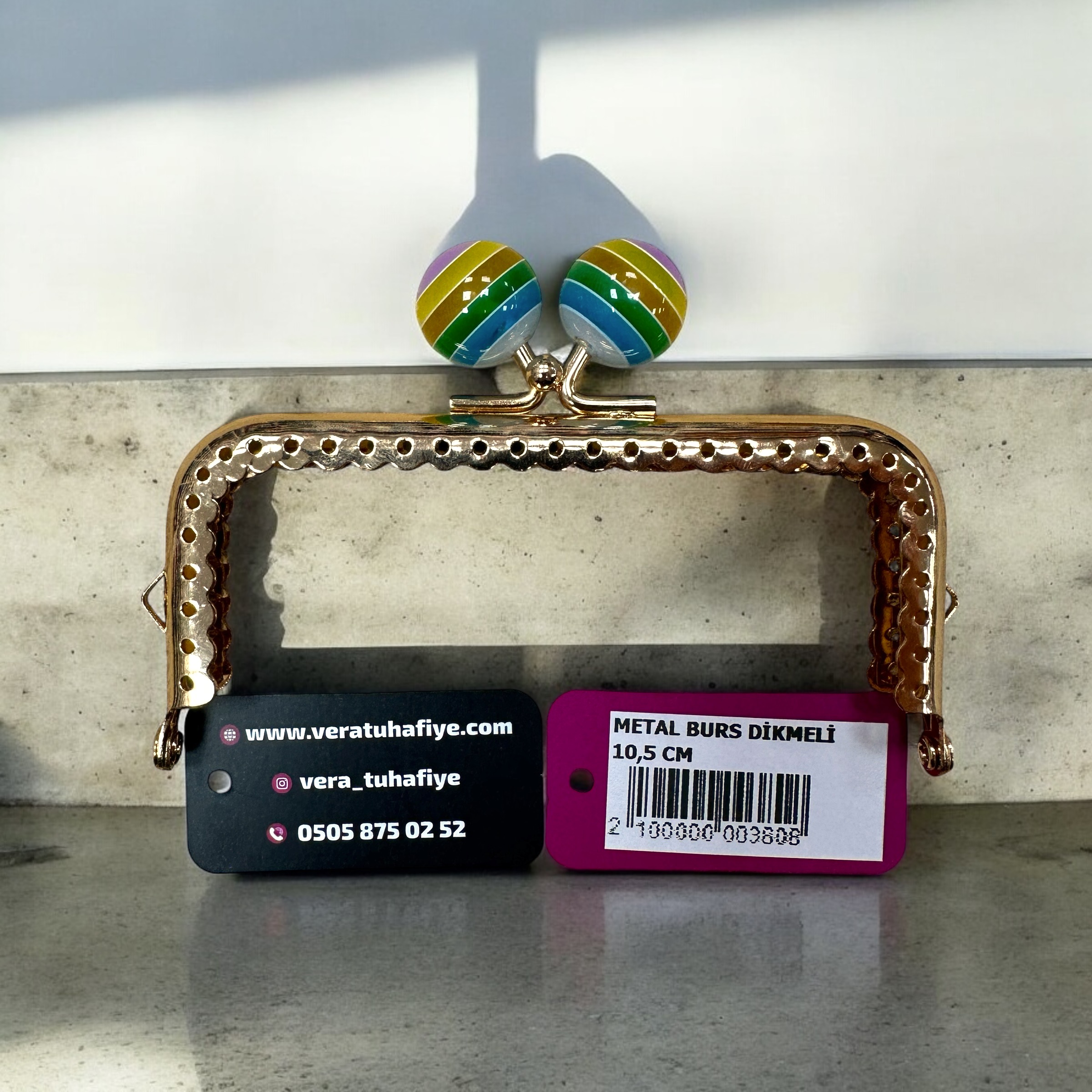 10.5 CM DİKMELİ BURS BONCUKLU